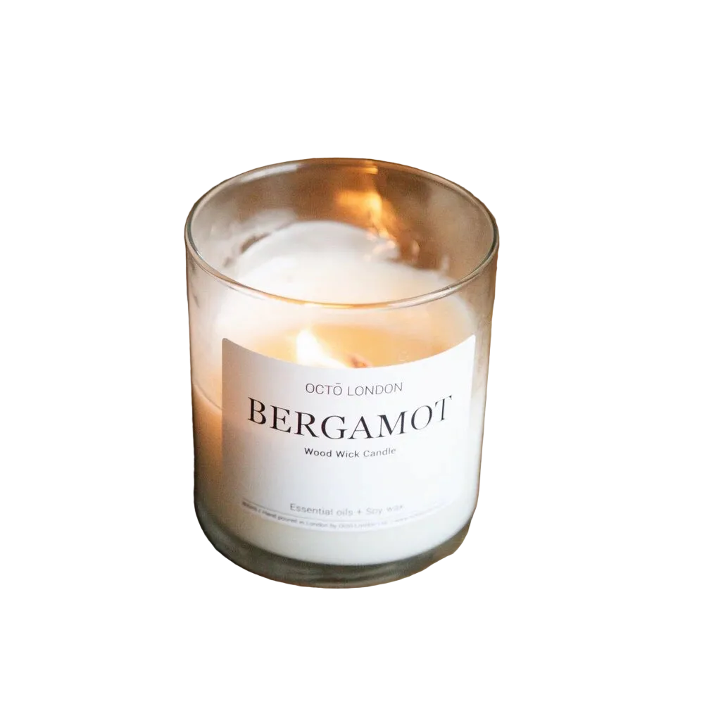 Bergamot Wood Wick Hand Poured Candle 300ml