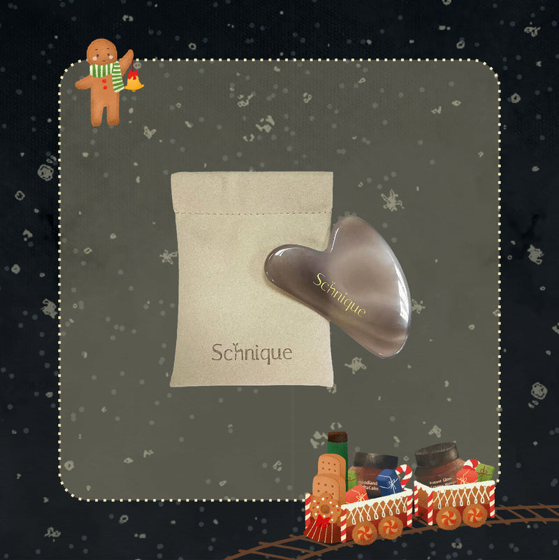 【Schnique系列加購優惠】Schnique Gua Sha Set (Grey Agate Gua Sha  & Multi-use Pouch)