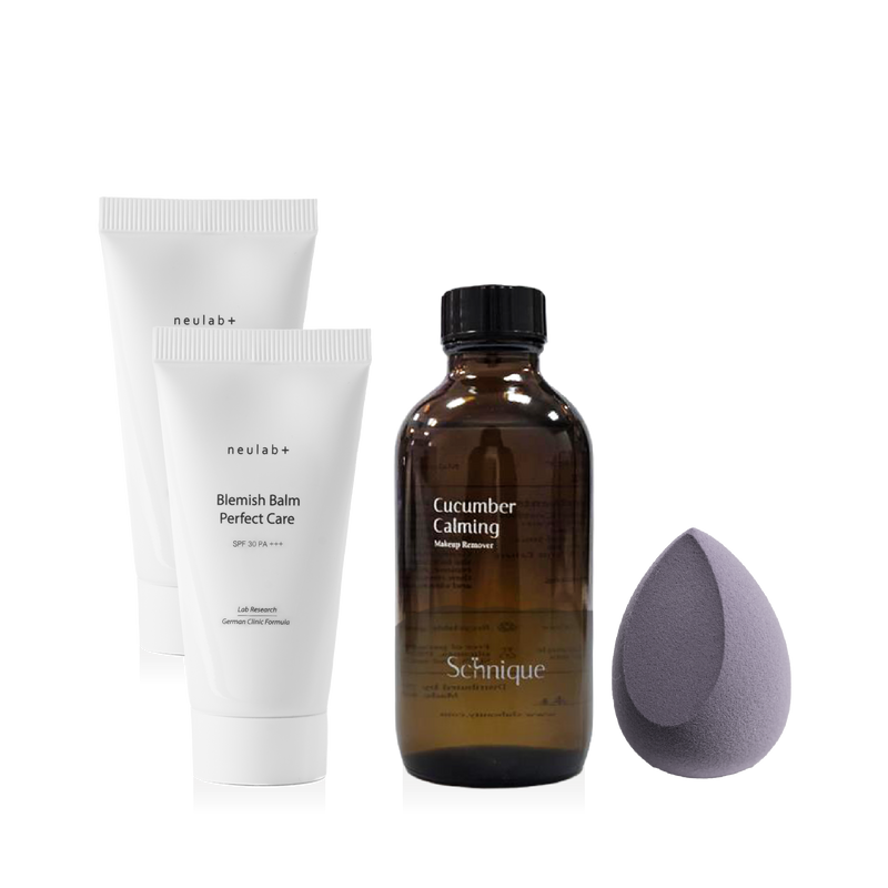 【XMAS Combo C】淨透女神肌底妝卸養套裝（Free 印印 Perfect Sponge 切割型)