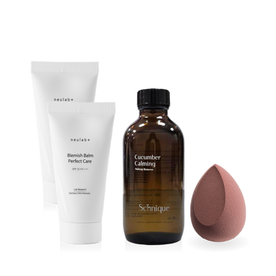 【XMAS Combo C】淨透女神肌底妝卸養套裝（Free 印印 Perfect Sponge 切割型)