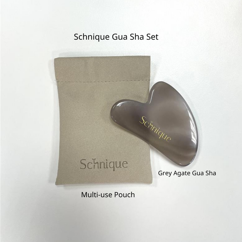 【Schnique系列加購優惠】Schnique Gua Sha Set (Grey Agate Gua Sha  & Multi-use Pouch)