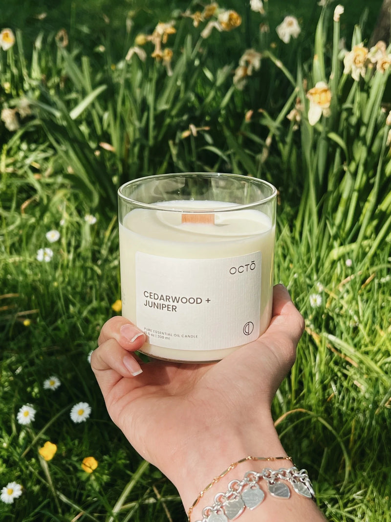 Cedarwood Juniper Hand Poured Candle 天然純素大豆手工蠟燭(雪松