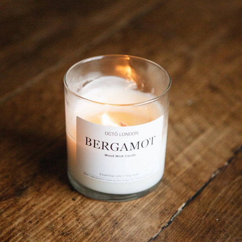 Bergamot Wood Wick Hand Poured Candle 300ml